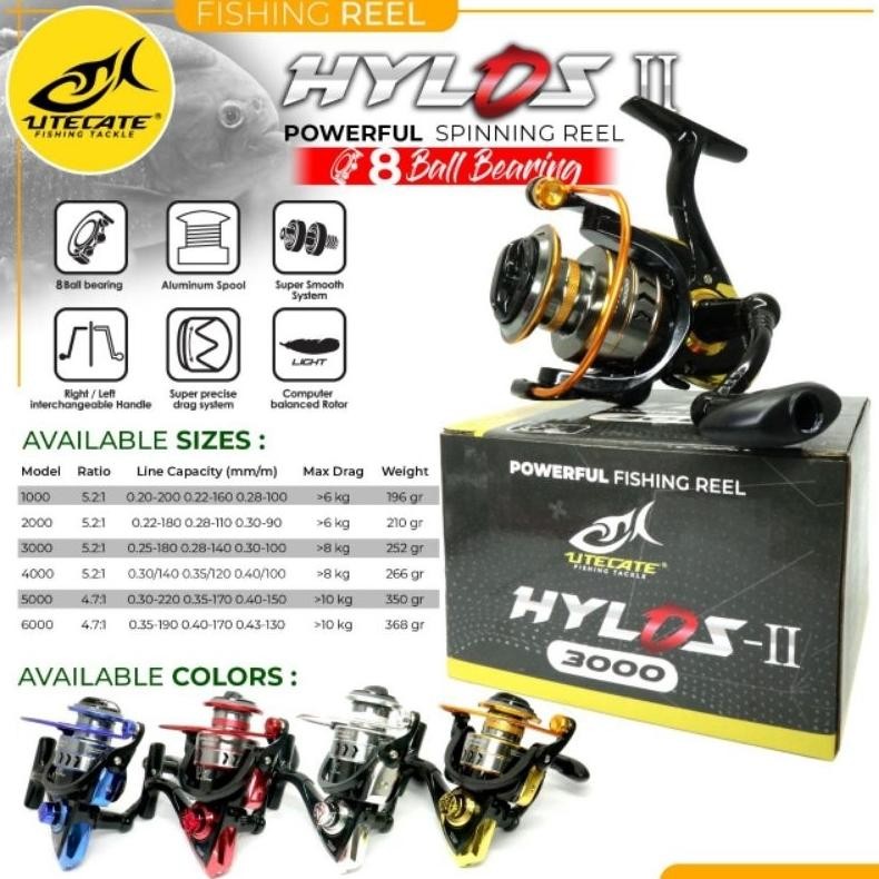 READY STOK REEL UTECATE HYLOS II 1000 Siap kirim