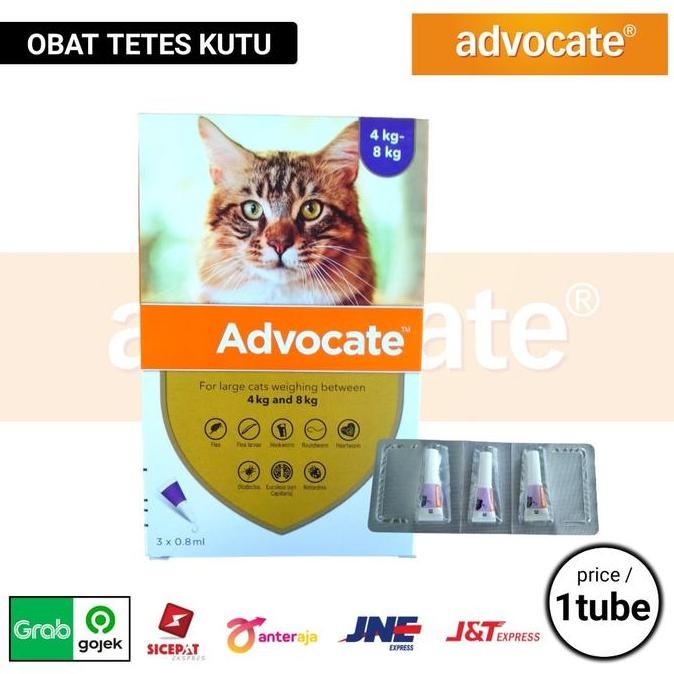 obat kutu kucing advocate 0.8ml advocate large 4 - 8kg