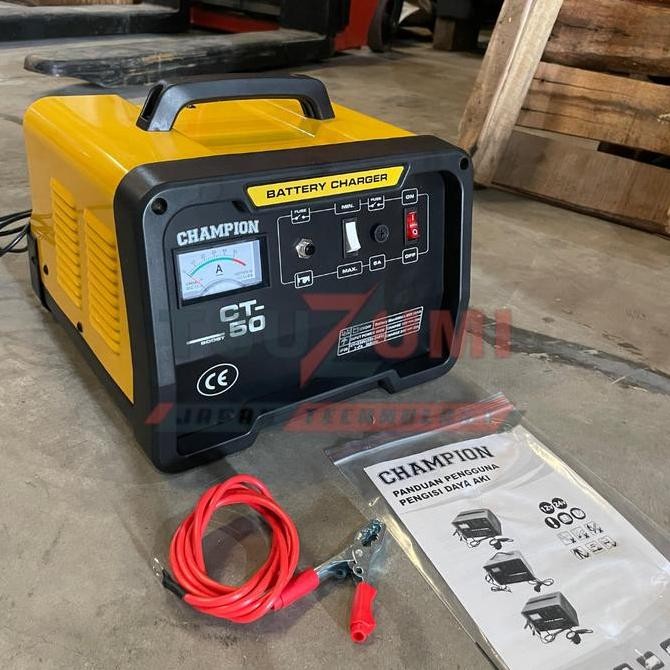 BEBAS ONGKIR - Charger Aki Mobil Motor 50 Ampere 12 - 24V Champion CT50 USA Technology / Battery Cha