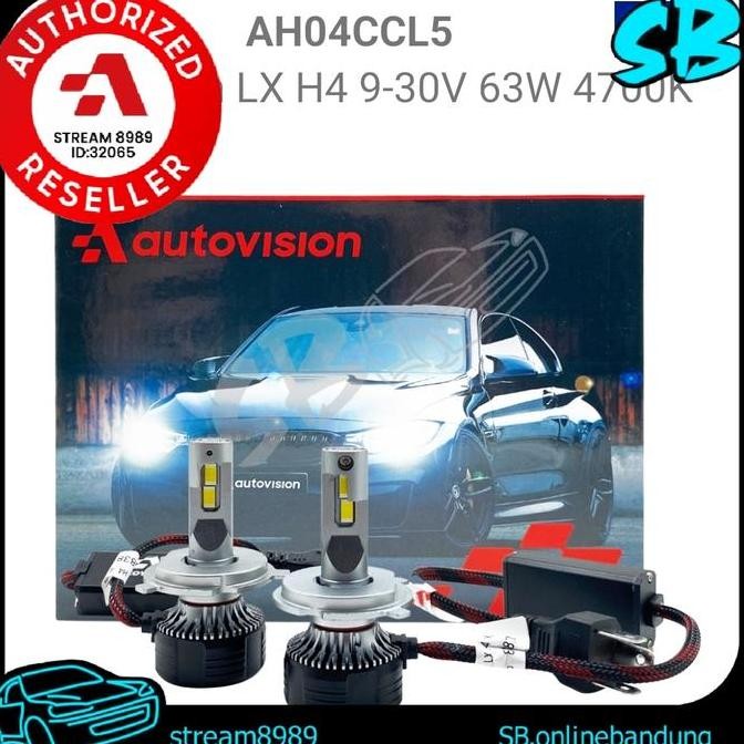 TERBARU - LED Autovision Carbon LX H4 63w 4700k hi low Headlamp LED