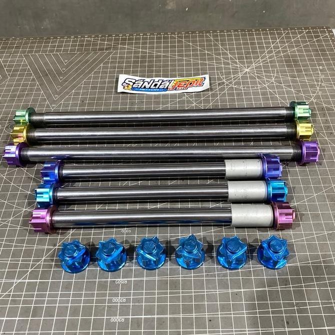 AS RODA DEPAN BELAKANG SET NINJA R RR SS AS RODA DEPAN TITANIUM AS RODA BELAKANG TITANIUM AS RODA DE