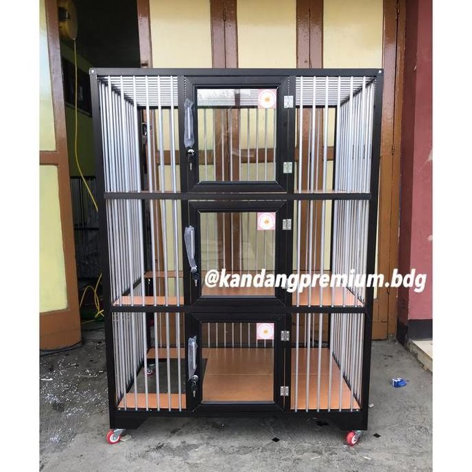 kandang kucing 3 kamar alumunium aluminium murah