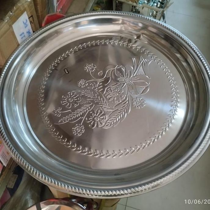 (Best) Nampan bulat stainless 70cm