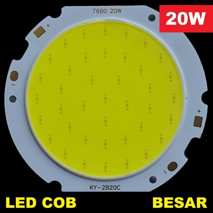 MODUL LED COB 7670 LAMPU SOROT LISTRIK COOL WHITE 20W PCB ALUMINIUM