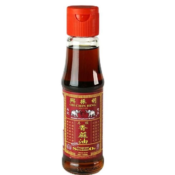 

Sesame Oil Fragrant Sesame Oil Double elephant Oh chin Hing Minyak Wijen Singapore 150ml IBR