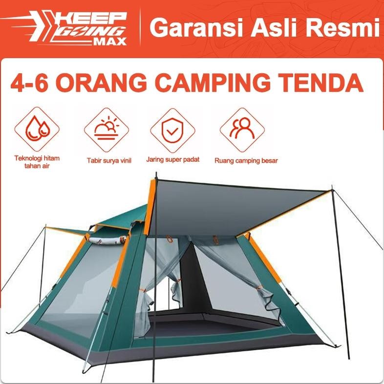 TERMURAH Keep Going Max Tenda Camping 4-6 Orang/Portable Waterproof Camping Tent/Tenda berkemah gunu