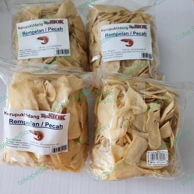 (Best) Kerupuk udang pecahan / rempelan / pinggiran dari Ny Siok