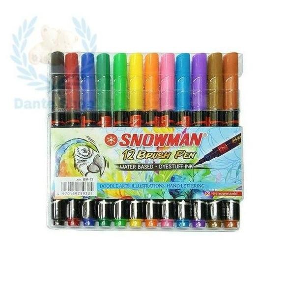 

Snowman Brush Pen 12 Warna Set