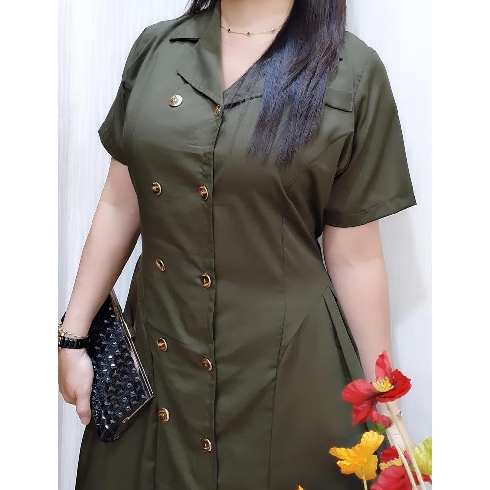 JESS Dress Midi Korea - Dress Blazer Wanita - Dress Pesta - Dress Formal - Dress Toyobo Katun Jepang