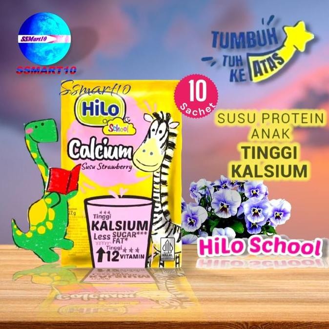 

New Hilo School Chocolate-vanila-strawbery Susu pertumbuhan 10s/Renceng