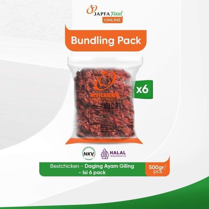 

Bestchicken Daging Ayam Giling Campur - Minced 500 Gr - Isi 6 Pack