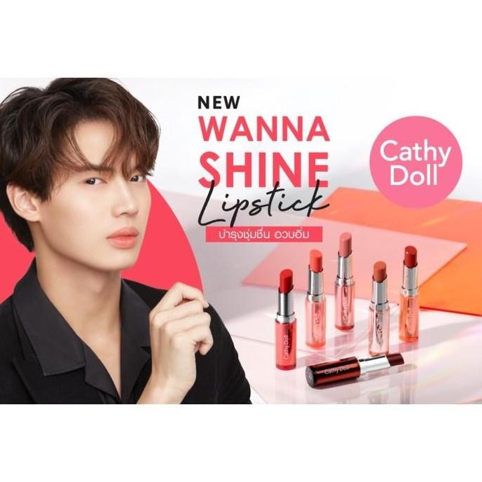 Cathy Doll Wanna Shine Lipstick Win Metawin Thailand Lipstik Original