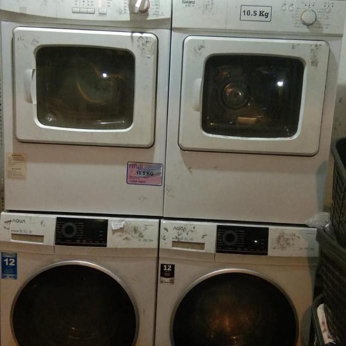 Ready  Mesin Cuci Second Bekas Laundry - paket buat laundry 2 mesin cuci | 2 mesin pengering pakaian