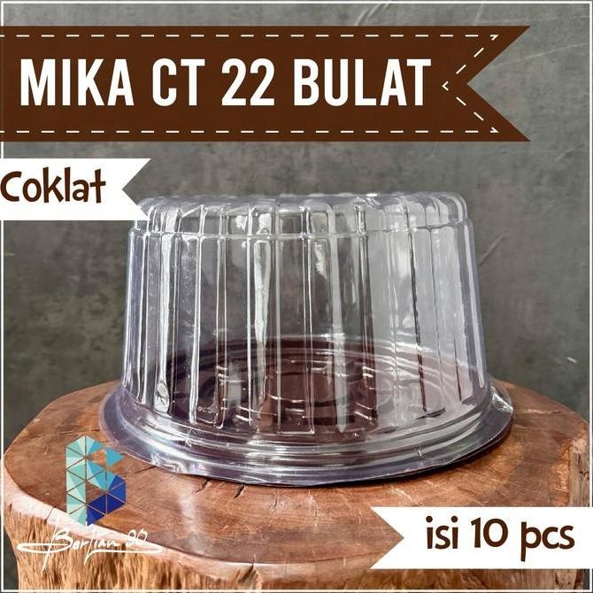 10 Pcs Mika Bolu Bulat Ct 22 Alas Coklat  Tanpa Sekat / Mika Tumpeng Ct22 Bulat / Mika Kue Tart / Mi