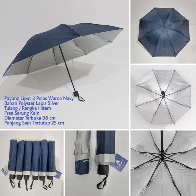 Payung Lipat 3 Merk Nagoya 026 Payung Lipat Kecil Payung Lipat Polos
