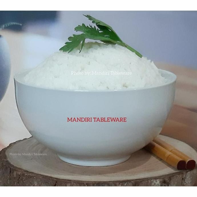 6 Pcs Mangkok Nasi Keramik Kecil 4,5 Inch | Rice Bowl | Putih Polos | Best Quality