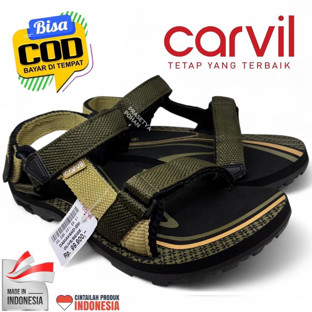 Sandal Gunung Pria Carvil Original Anti Air - Sendal Gunung Carvil Original