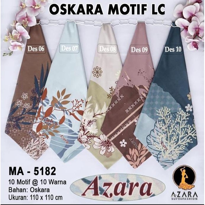 (Good) Grosir Jilbab Kerudung Azara Motif Lc Voal Katun Polycotton Part 14