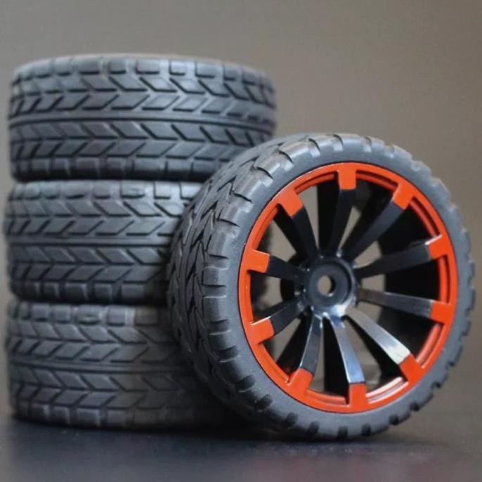 1Pcs Ban + Velg Onroad Touring Rc 1/10 Hsp Tamiya Wltoys 144001 12 Lc