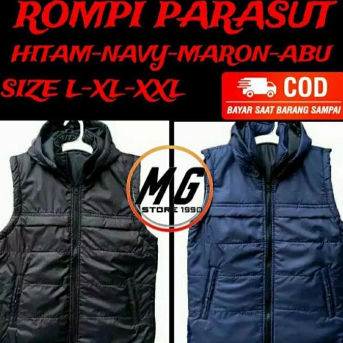Jaket Rompi Parasut Motor Busa Tebal Pria Laki Laki