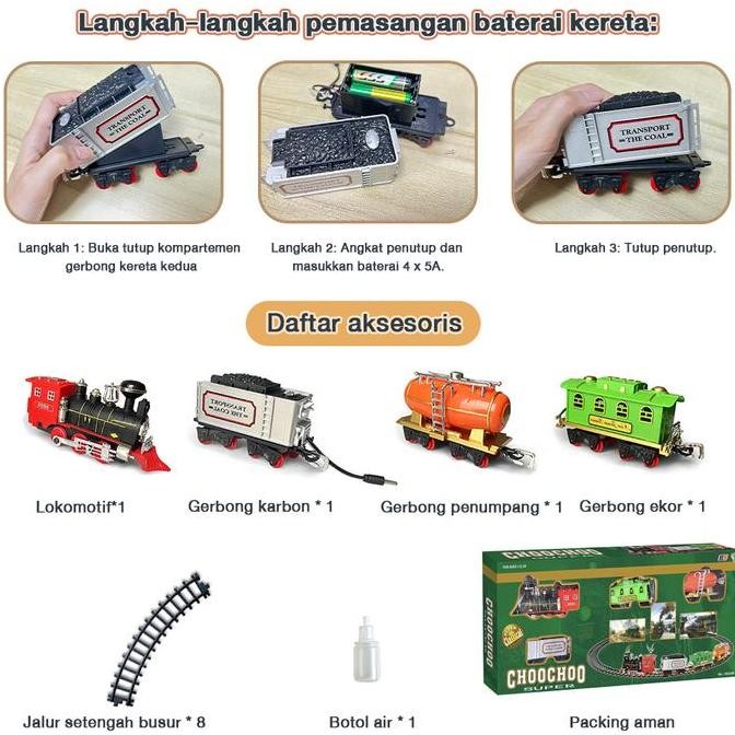 Tatajoy Spray Kereta Api Mainan Rel Panjang Kereta Api Thomas Train Set Mainan Anak Laki Laki Kualit