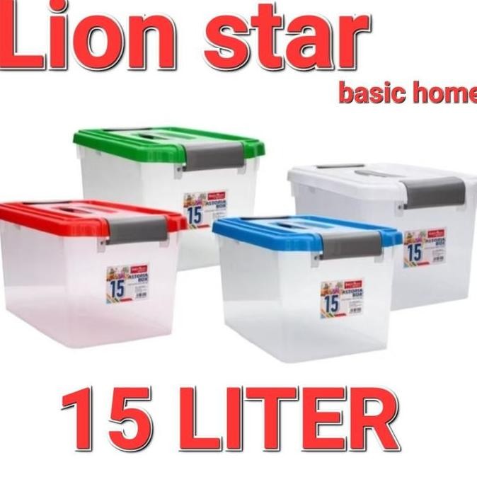 Container Box Lion Star Basic Home 15 Ltr/Box Plastik Lion Star Basic Home/Kotak Box Lion Star Astor