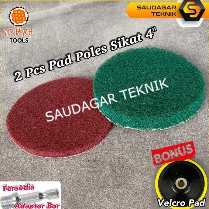 Busa Poles Sikat Lantai Tatakan Pad Polisher Sikat Velco Alat Sikat Kamar Mandi Lantai Ubin Tembok K