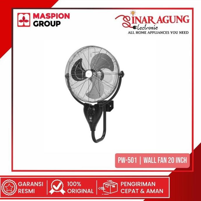 Promo MASPION PW-501 / PW501 KIPAS ANGIN DINDING 20 INCH - GARANSI RESMI Fan Besi COD