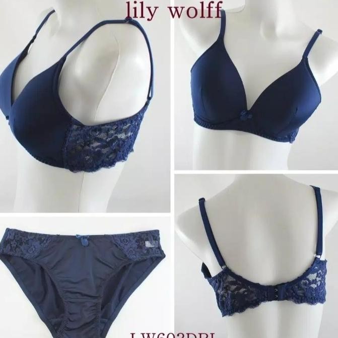 BRA SET LILY WOLF TIDAK PAKAI KAWAT WIRELESS (LULUDI WACOAL UNIQLO H&M