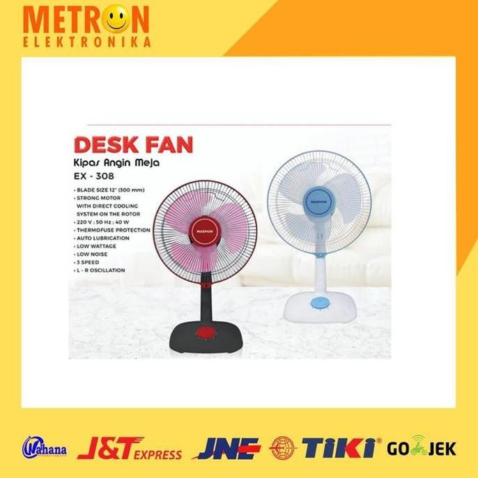 MASPION EX-308 DESK FAN 12" KIPAS ANGIN MEJA EX 308 / EX308