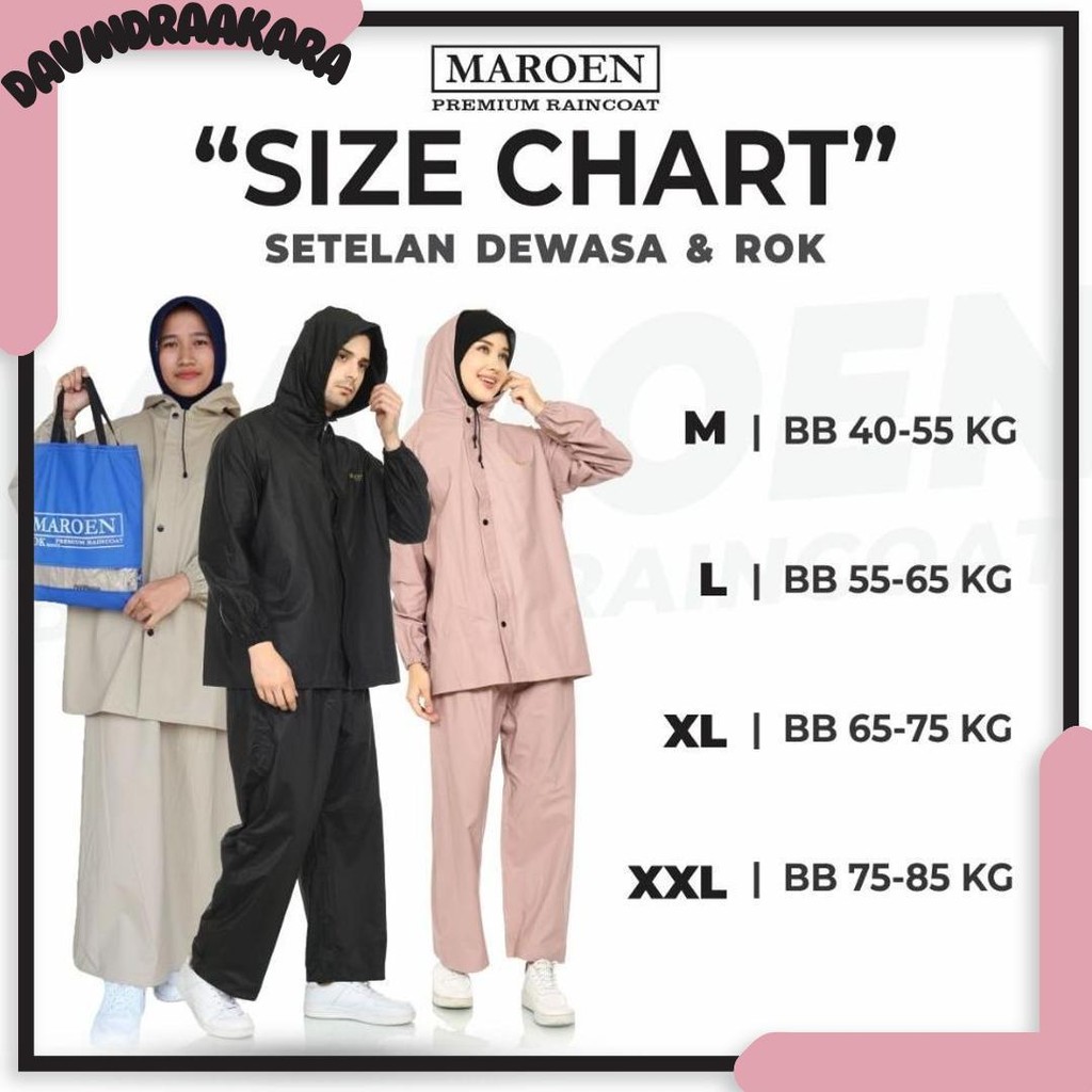Produk baru JAS HUJAN MAROEN JAKET ROK WANITA BAHAN PVC TEBAL LENTUR KUAT MURAH GROSIR JAS HUJAN WAN