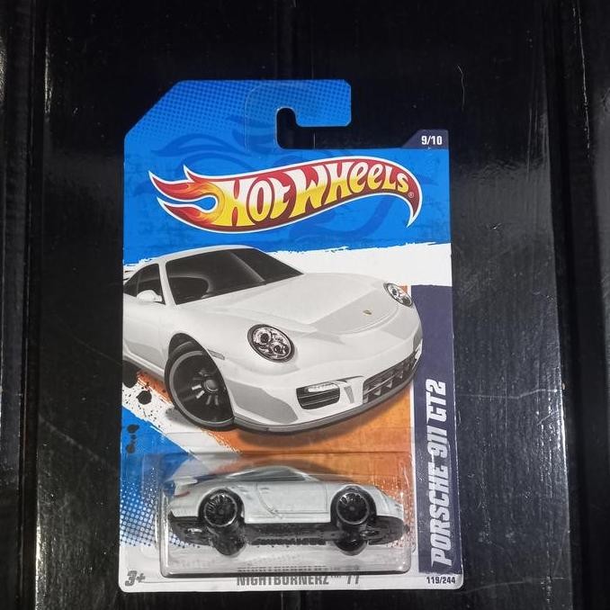 Hotwheels Porsche 911 GT2 Putih Nightburnerz