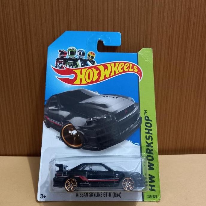 Hotwheels Nissan Skyline R34 Hitam US Card