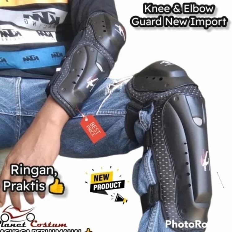 Pelindung Tangan Dan Kaki Sepasang Biker Body Protector Sepeda Motor Lutut Siku