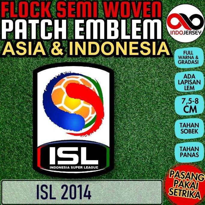 $$$$] Patch Badge Emblem Flock Semi Woven Setrika iron-on Jersey Liga Sepak Bola INDONESIA SUPER LEA