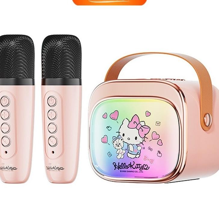 Edisi Kolaborasi Resmisanrio Wireless Bluetooth Mini Mikrofon Speaker Allinone Mesin Karaoke. Kuroch