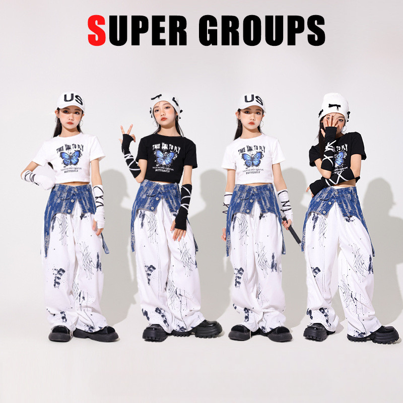 Street Dance hiphop Performance Costume Jazz Dance Hip-Hop jazz Dance Costume Practice Clothes Child