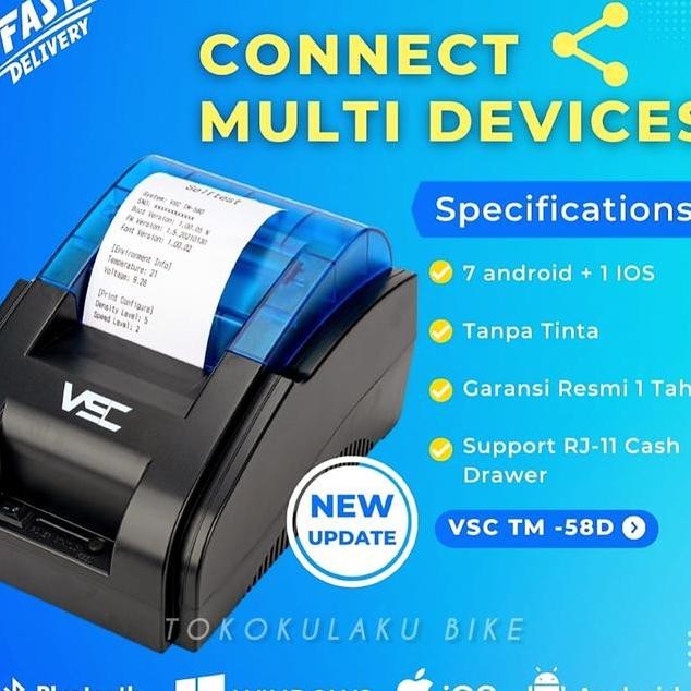 Mesin Printer Bluetooth Portabel Label Barcode Thermal