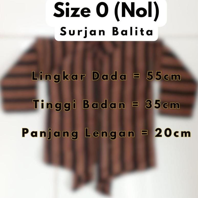 Baju Surjan Kutubaru Kebaya Lurik Balita Ready