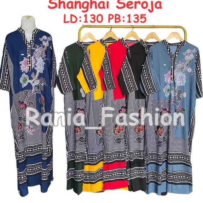 Daster Rania Fashion Motif  Sanghai Seroja Tajang Viral Terbaru