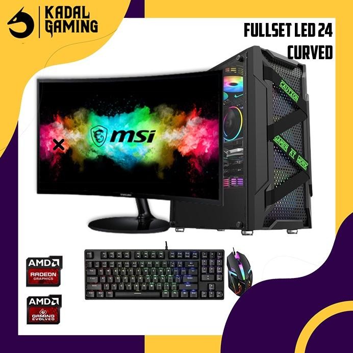 NEW PC RYZEN 5 3400G VGA RADEON 8GB RAM 128GB SSD FULLSET GAMING EDITING RENDERING SIAP PAKAI LIVEST