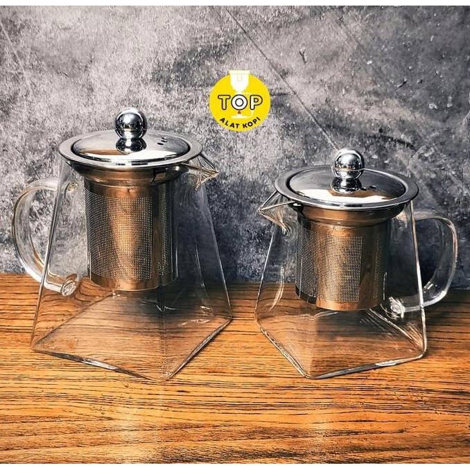 Teko Kaca Tea Maker Keren Antik Alat Seduh Teh 350Ml Original