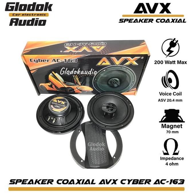 AVX Speaker Coaxial 6 inch 3 Way AVX Cyber AC 163 Sepasang