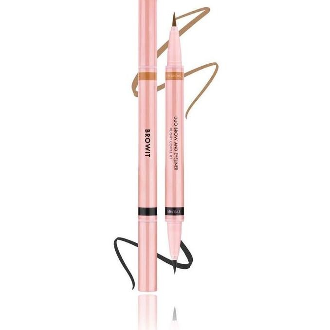 NEW - [WAJIB PUNYA] Browit Duo Brow and Eyeliner by Nongchat ORIGINAL  | Spidol Alis Browit