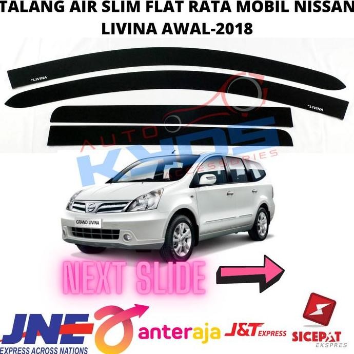 TERMURAH - Talang Air Slim Flat Rata Mobil Nissan Grand Livina Lama 2007 2008 2009 2010 2011 2012 20