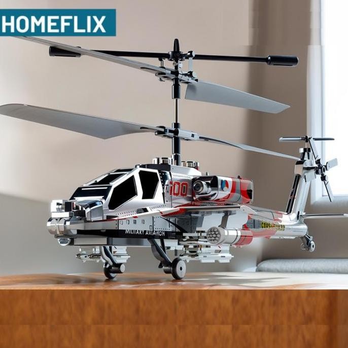 TERBARU - Helikopter Besar Apache Remote Control dengan Giroskop dan Lampu 2.4GHZ 3.5 Channel RC Pes