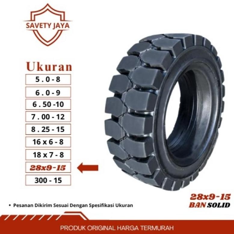NEW Ban Solid/ Ban Mati Forklift 28x9-15 28*9-15 Harga  promo baru