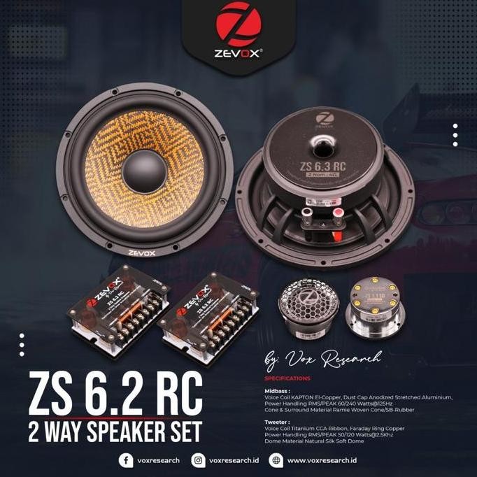 ZEVOX ZS 6.2 RC speaker 2 way speaker split 2 way ZEVOX ZS6.2RC ORI