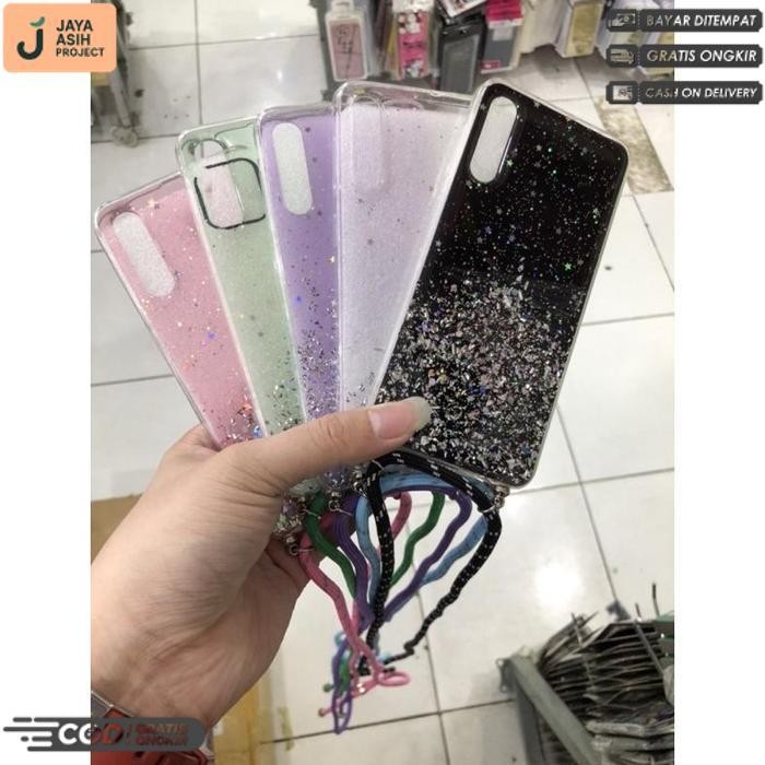 Premium Samsung A8 2018/A8+ 2018/A6/A6+/J8/A7 2018/A9 2018 Case Tali Gantungan Nagita Gliter Lanyard