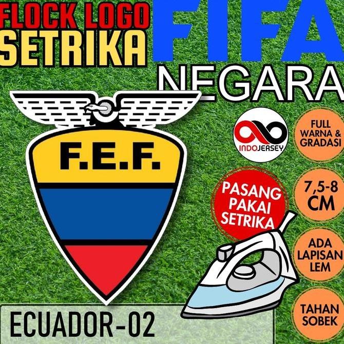 .........] Patch Badge Emblem Flock Setrika iron-on Baju Jersey Logo FIFA NEGARA ECUADOR EKUADOR [02
